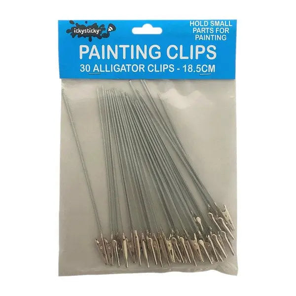 Ickysticky Model Painting Clips Metal Aligator Clips 30 pack IckySticky