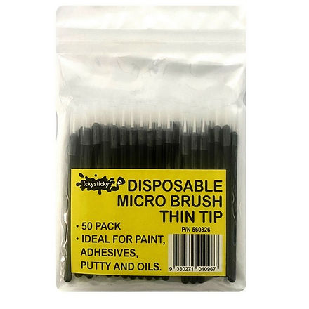 Ickysticky Disposable Micro Brush Thin Tip 50pk IckySticky