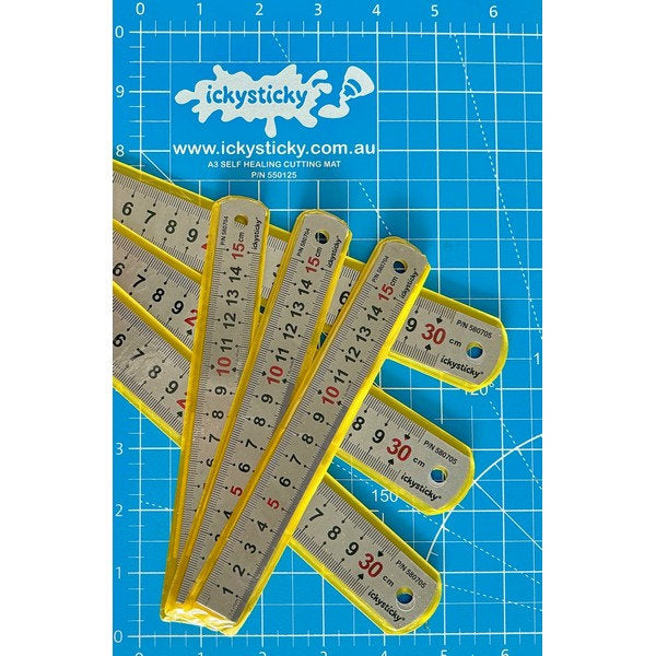 Ickysticky 300mm Stainless Steel Ruler (Thick)