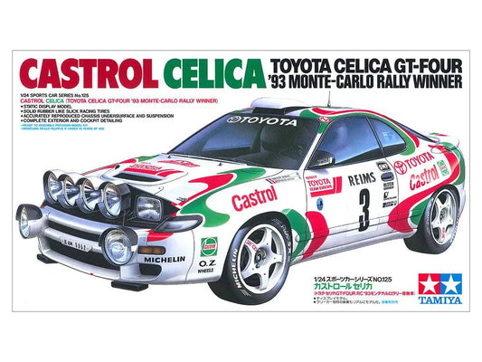 Tamiya 1:24 CASTROL CELICA (TOYOTA CELICA GT-FOUR '93 MONTE-CARLO RALLY WINNER) Plastic Model Kit