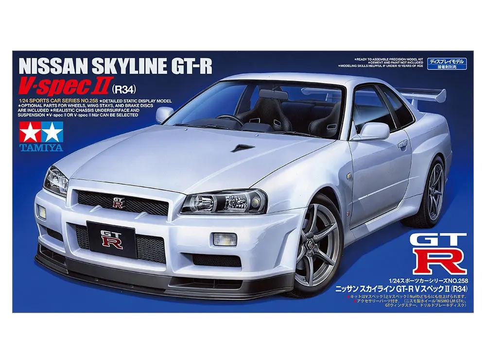 Tamiya 1:24 NISSAN SKYLINE GT-R V-spec II (R34) Plastic Model Kit