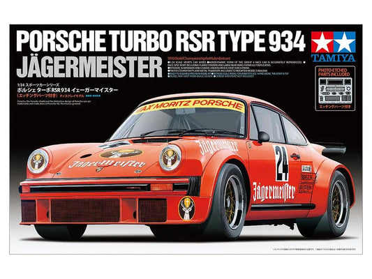 Tamiya 1:24 PORSCHE TURBO RSR TYPE 934 JAGERMEISTER Plastic Model Kit