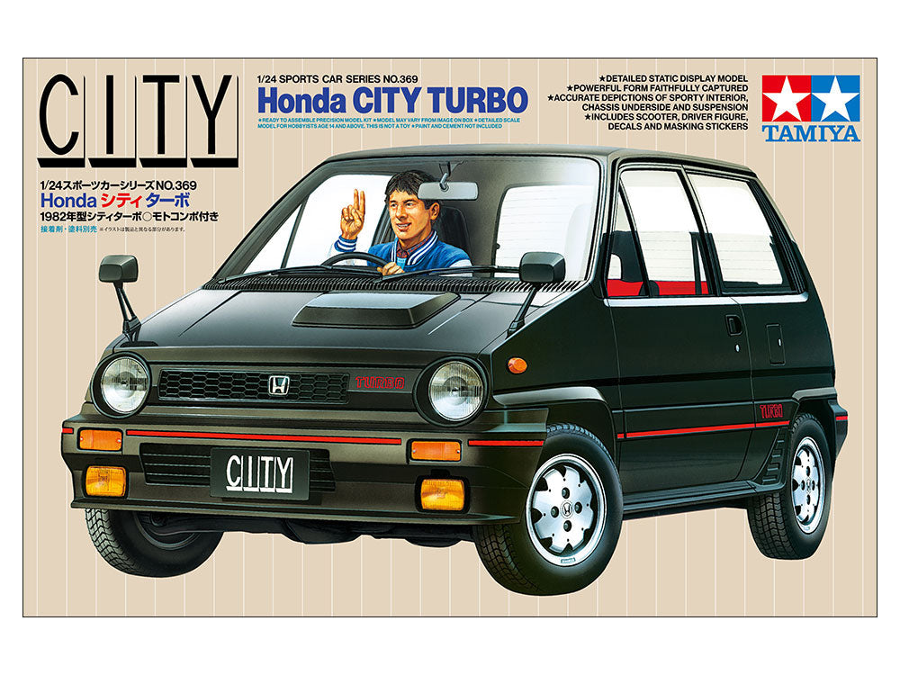 Tamiya 1:24 Honda City Turbo with Motocompo Scooter Tamiya