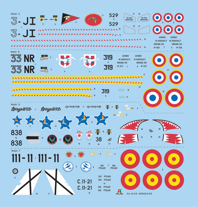 Italeri 1/32 MIRAGE III E/R Plastic Model Kit Italeri