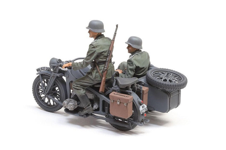 Tamiya 1:35 German KS600 Motorcycle with Sidecar Plastic Model Kit Tamiya
