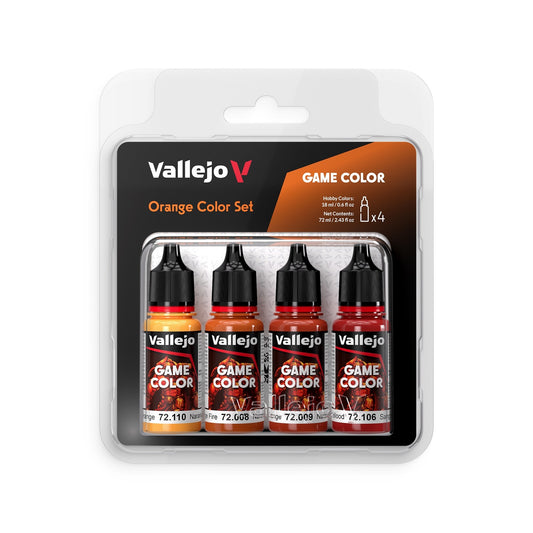 Vallejo Game Colour: Orange Colours Acrylic Paint Set