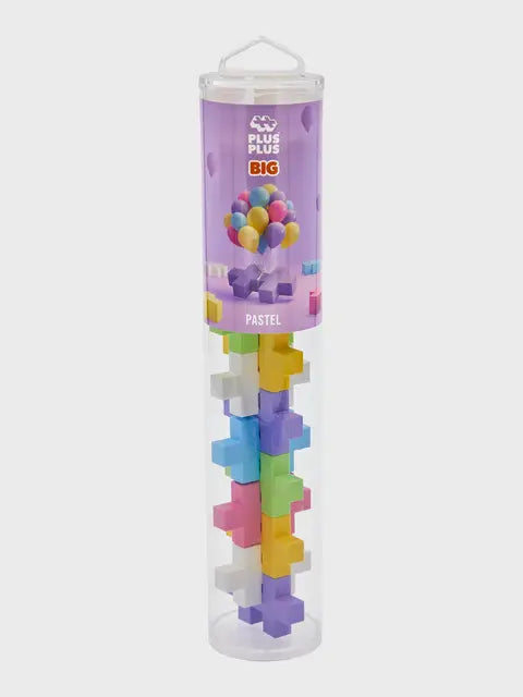 Plus Plus Big Pastel Colourmix 15pc Tube Plus Plus