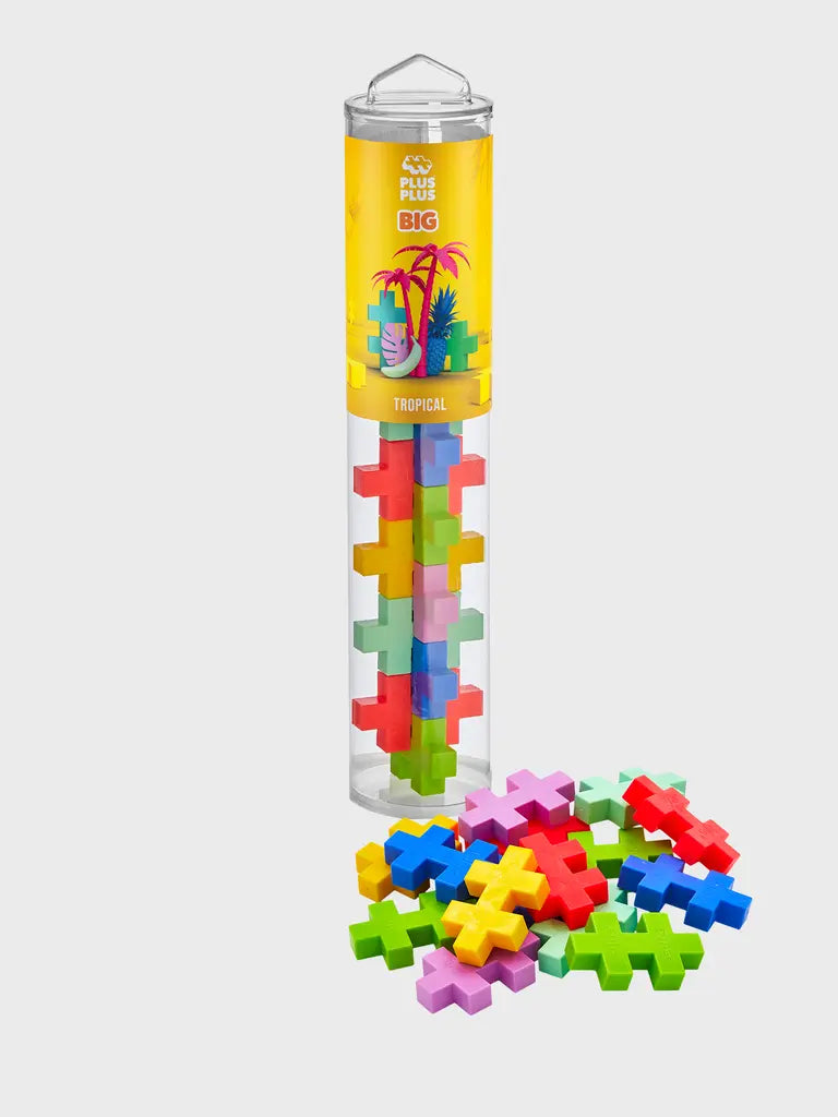 Plus Plus Big Tropical Colourmix 15pc Tube Plus Plus