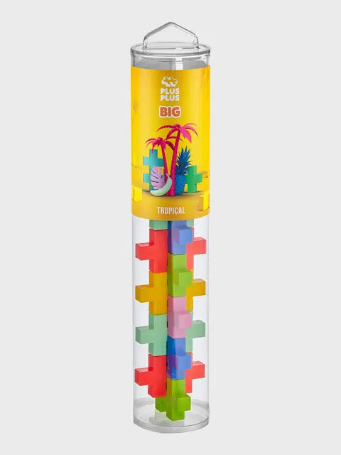 Plus Plus Big Tropical Colourmix 15pc Tube Plus Plus