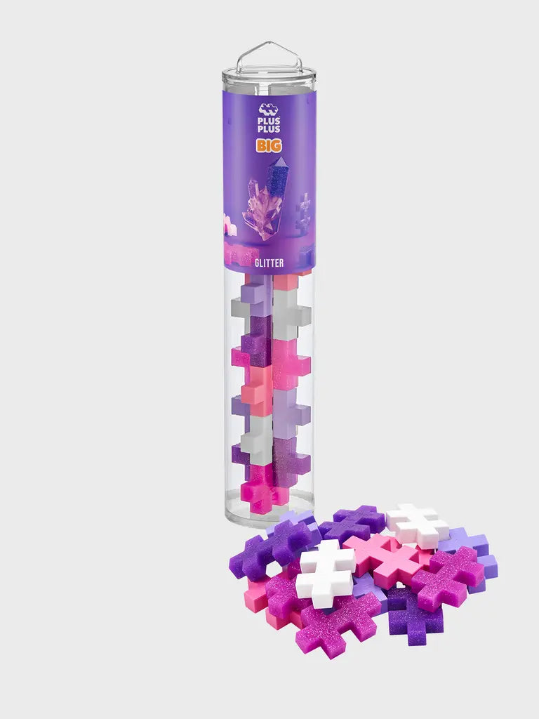 Plus Plus Big Giltter Colourmix 15pc Tube Plus Plus