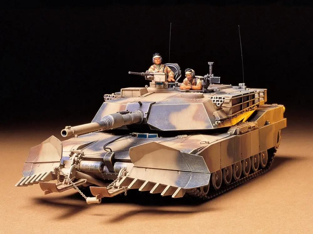 Tamiya 1:35 U.S. M1A1 ABRAMS WITH MINE PLOW Plastic Model kit