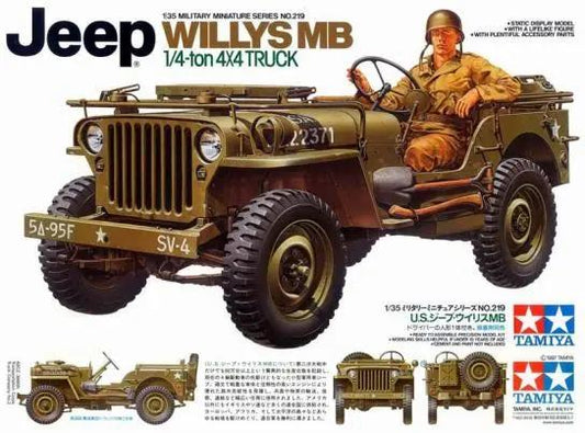 Tamiya 1:35 Jeep Willys Mb 1/4 Ton Truck Plastic Model Kit