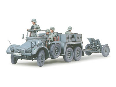 Tamiya 1:35 1/35 KRUPP PROTZE 1 TON (6x4) Kfz.69 TOWING TRUCK with 3.7cm Pak Plastic Model Kit Tamiya