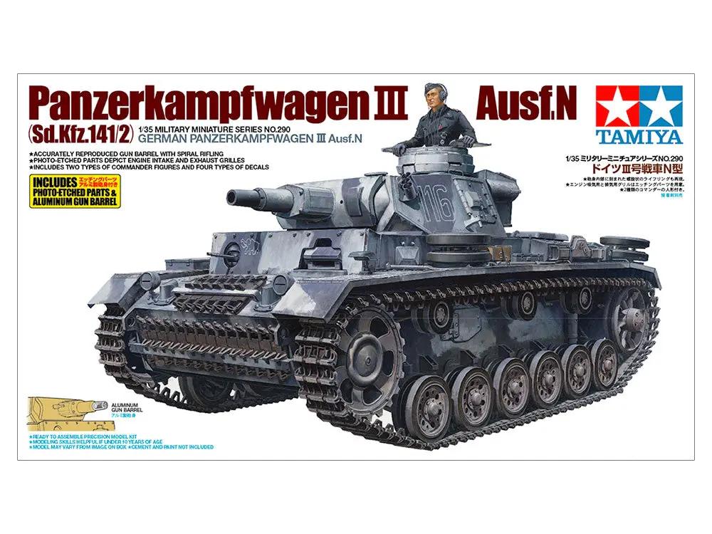 Tamiya 1:35 GERMAN PANZERKAMPFWAGEN III Ausf.N (Sd.Kfz.141/2) Plastic Model Kit