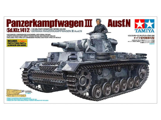 Tamiya 1:35 GERMAN PANZERKAMPFWAGEN III Ausf.N (Sd.Kfz.141/2) Plastic Model Kit