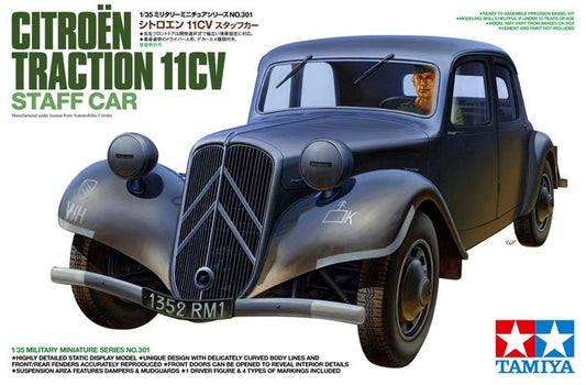 Tamiya 1:35 Citroen Traction 11CV Staff Car Plastic Model Kit Tamiya