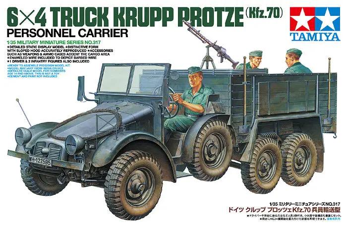 Tamiya 1:35 6x4 TRUCK KRUPP PROTZE (Kfz.70) PERSONNEL CARRIER Plastic Model Kit