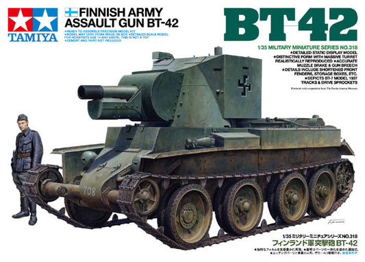 Tamiya 1:35 Finnish Army Assault Gen BT-42 Plastic Model Kit Tamiya