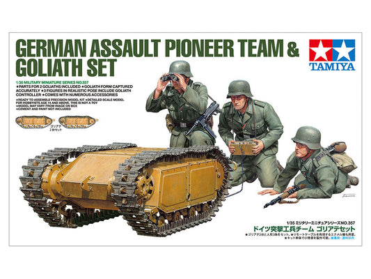 Tamiya 1:35 German Assault Pioneer Team & Goliath Set Plastic Model Kit Tamiya