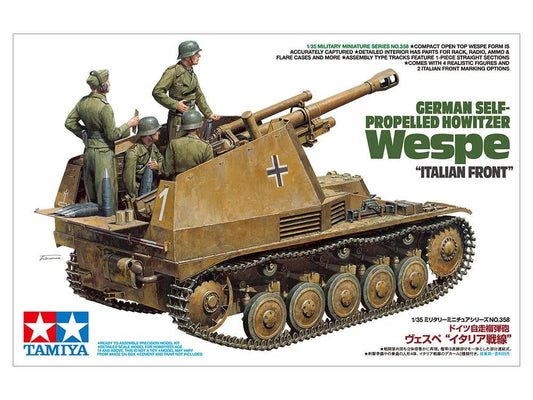 Tamiya 1:35 GERMAN SELF-PROPELLED HOWITZER WESPE "ITALIAN FRONT" Plastic Model Kit