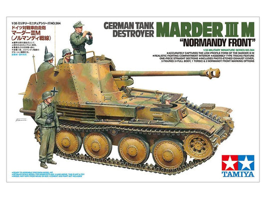 Tamiya 1:35 GERMAN TANK DESTROYER MARDER III M “NORMANDY FRONT”  Plastic Model Kit
