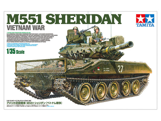 Tamiya 1:35 U.S. Airborne Tank M551 Sheridan (Vietnam War) Plastic Model Kit Tamiya