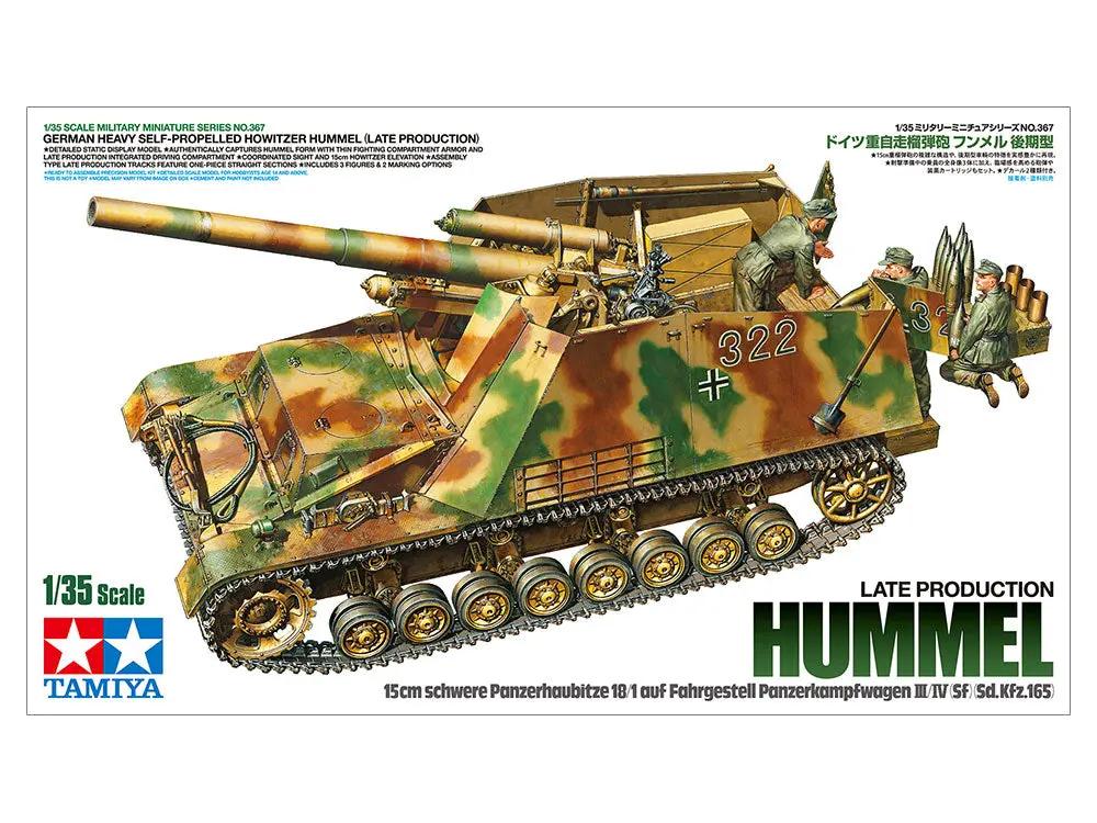 Tamiya 1:35 GERMAN HEAVY SELF-PROPELLED HOWITZER HUMMEL (LATE PRODUCTION) Plastic Model Kit