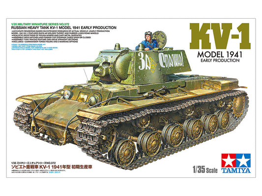 Tamiya 1:35 Russian Heavy Tank KV-1 Model 1941 Early Production Plastic Model Kit Tamiya