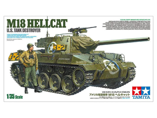 Tamiya 1:35 U.S. TANK DESTROYER M18 HELLCAT Plastic Model Kit
