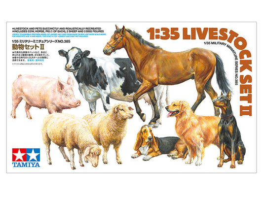 Tamiya 1:35 LIVESTOCK SET II  Plastic Model Kit Tamiya