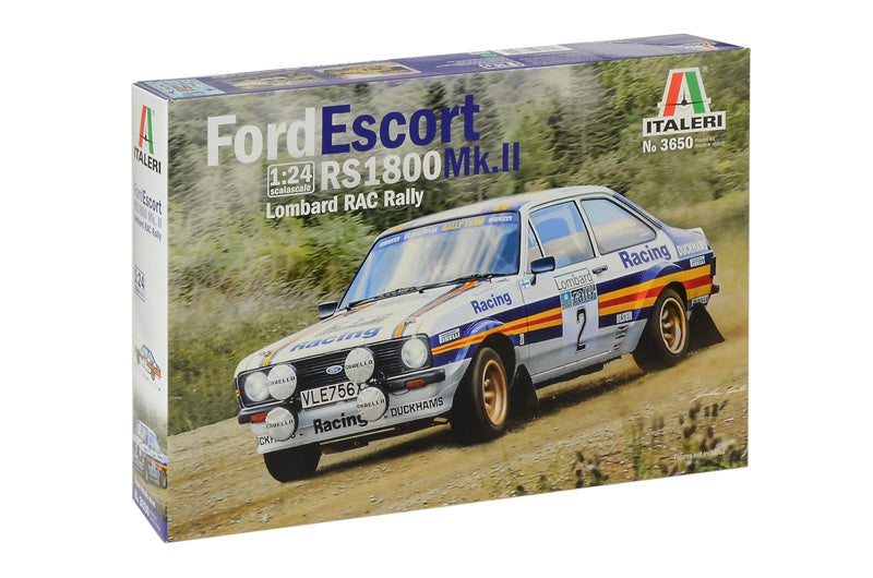 Italeri 1:24 Ford Escort RS 1800 Mk.II Lombard RAC Rally Plastic Model Kit Italeri