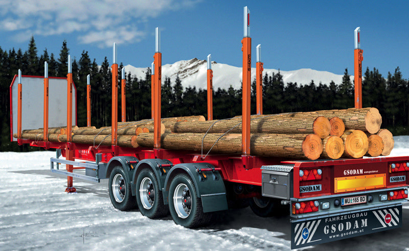 Italeri 1/24 TIMBER TRAILER Plastic Model Kit Italeri