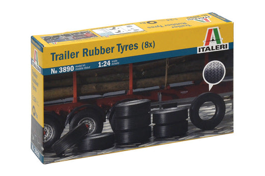 Italeri 1/24 Trailer Rubber Tyres Plastic Model Kit Italeri