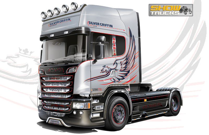 Italeri 1/24 SCANIA R730 V8 STREAMLINE ''SILVER GRIFFIN'' Plastic Model Kit Italeri
