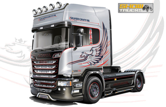 Italeri 1/24 SCANIA R730 V8 STREAMLINE ''SILVER GRIFFIN'' Plastic Model Kit Italeri