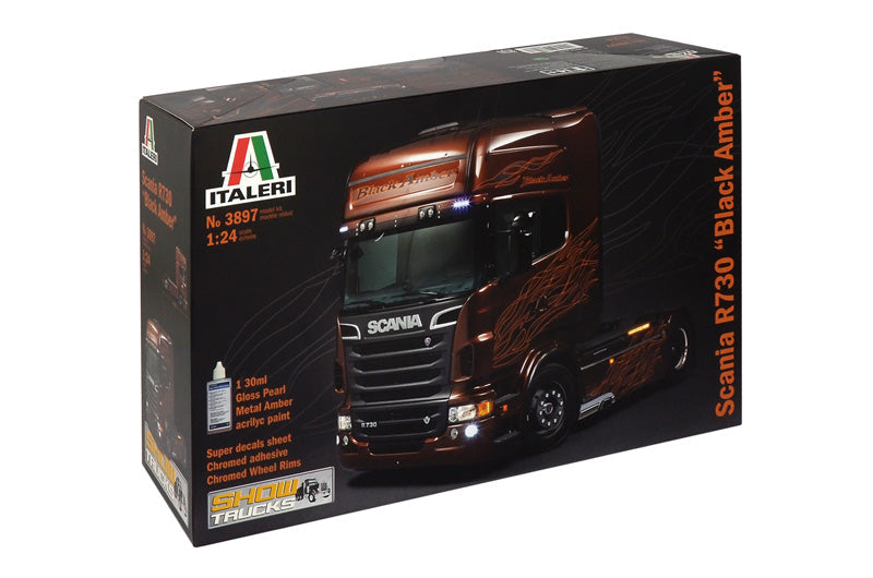 Italeri 1/24 SCANIA R730 ''BLACK AMBER'' Plastic Model Kit Italeri