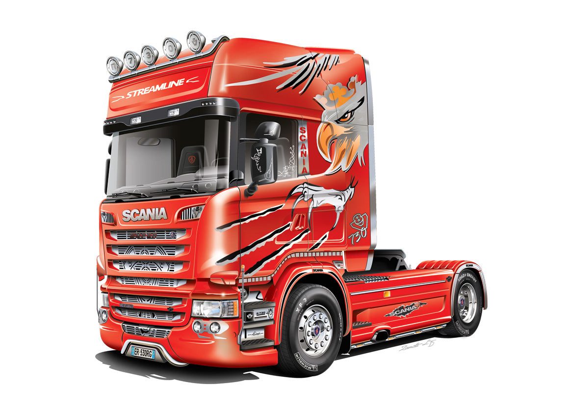 Italeri 1/24 SCANIA R730 V8 STREAMLINE ''SILVER GRIFFIN'' Plastic Model Kit Italeri