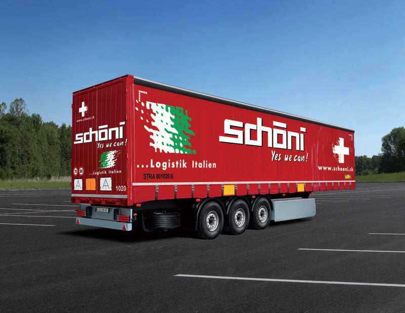 Italeri 1/24 CURTAINSIDE TRAILER "Schoeni.ch" Plastic Model Kit Italeri
