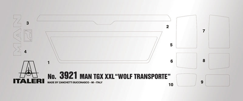 Italeri 1/24 MAN TGX XXL "WOLF TRANSPORTE" Plastic Model Kit Italeri