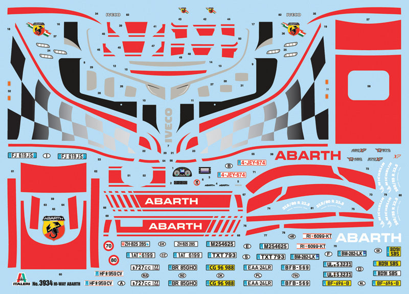 Italeri 1/24 IVECO HI-WAY E5 ABARTH Plastic Model Kit Italeri