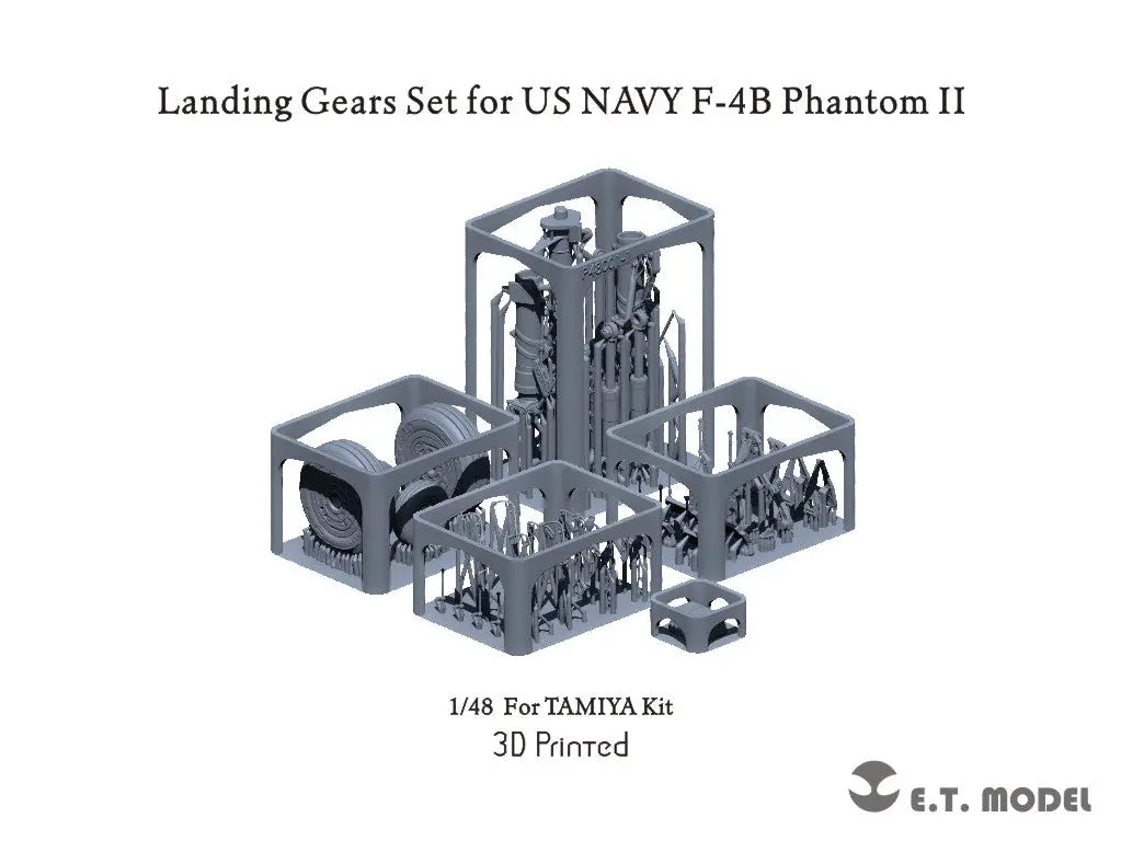 E.T. Model 1/48 3D Printed Landing Gears Set for US NAVY F-4B Phantom II E.T. Model