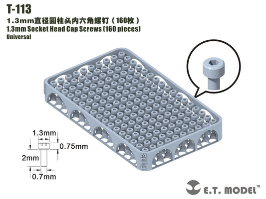 E.T. Model 1.3mm Socket Head Cap Screws（160 pieces） E.T. Model