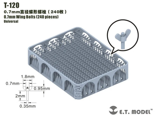 E.T. Model 0.7mm Wing Bolts（240 pieces） E.T. Model