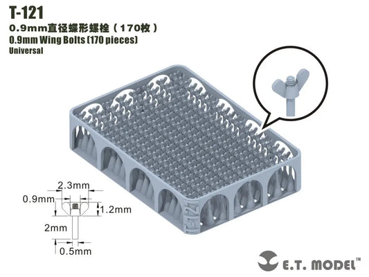 E.T. Model 0.9mm Wing Bolts（170 pieces） E.T. Model