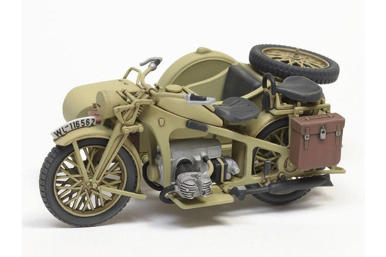 Tamiya 1:35 German KS600 Motorcycle with Sidecar Plastic Model Kit Tamiya