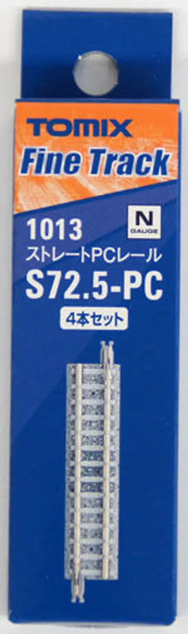Tomix 1013 72.5mm Straight PC Tracks S72.5-PC(F) (4 pieces) (N scale) Tomix