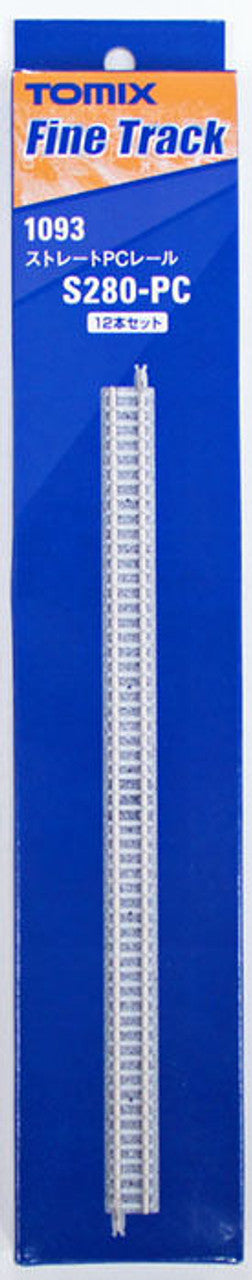 Tomix 1093 280mm Straight Track S280-PC (12 pieces) (N scale) Tomix