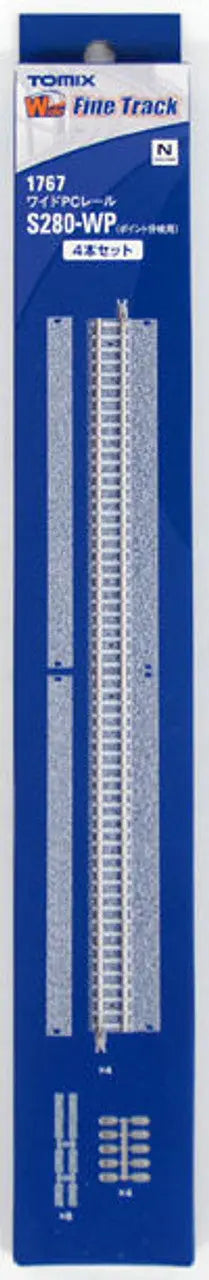 Tomix 1767 Wide PC 280mm Straight Track S280-WP(F) for Branched Track (N scale) Tomix
