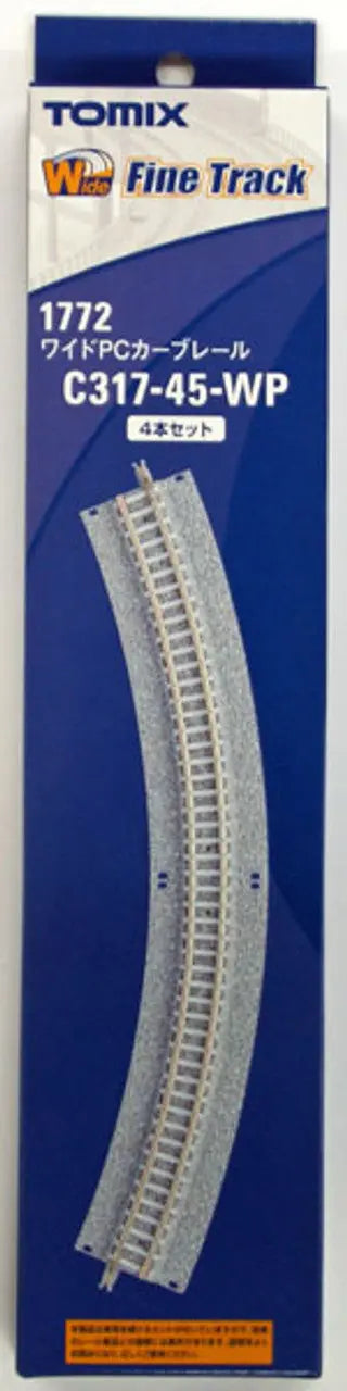 Tomix 1772 Wide PC 317mm Radius 45 Curve C317-45-WP(F) (4 pieces) (N scale) Tomix
