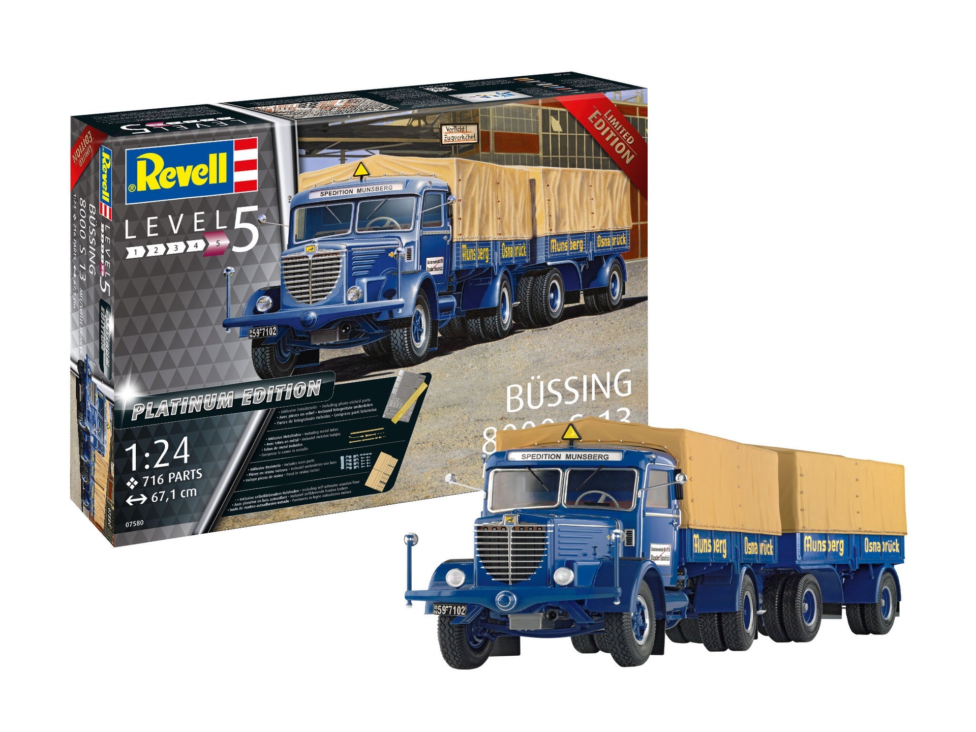 Revell Platinum 1/24 Büssing 8000 S 13 with trailer Revell
